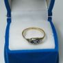 Art Deco 18ct Gold Sapphire and Diamond Ring Image 6