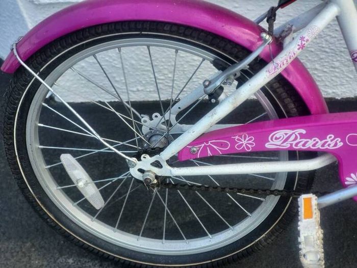 Young Girls Pink Paris Daisy Bike Used In Working Order