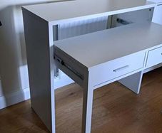 Modern white console table with drawers