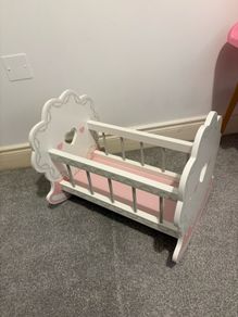 Baby dolls wooden cot