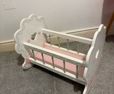 Baby dolls wooden cot