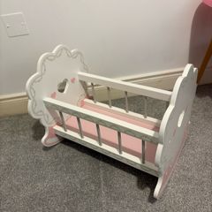 Baby dolls wooden cot