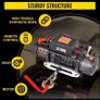 Heavy duty 20kg winch 6Tone 12v synthetic rope kit with 2 remotes one is cable one is wireless Image 6