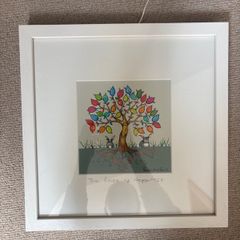 framed picture "the roots of happiness"
