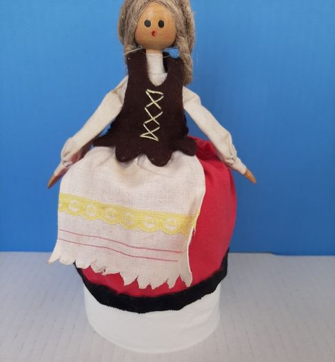 Vintage collectable Wooden Peg Doll