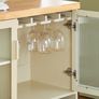 Kitchen Island portable With Wine Glass Holder Kitchen Cabinet Image 4