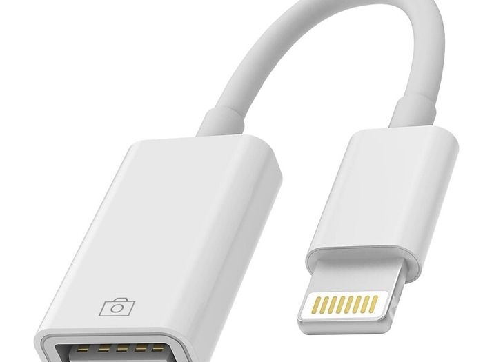 Genuine Lightning to Jack Cable Adapter USB iPhone Certified Apple MFI USB A OTG Camera Socket