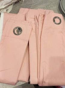 Pink curtains