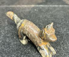 Small Carved Stone Cat