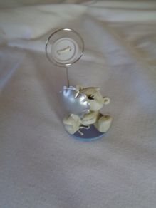 Teddy Statue Picture/Note Holder for Sale