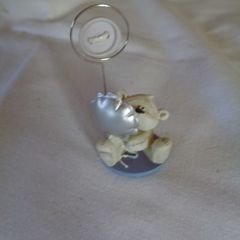 Teddy Statue Picture/Note Holder for Sale