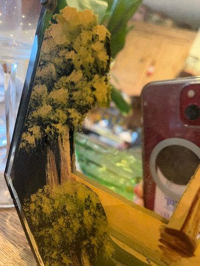 Art deco bevelled mirror