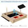 Kids Wooden Sand Pit Children Sandbox Playset Outdoor Backyard (FREE SHIPPING) Image 6