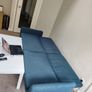 Blue fabric sofa bed Image 3