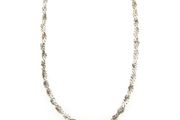 Vintage 925 Sterling Silver Woven Flat Link Italian Chain
