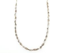 Vintage 925 Sterling Silver Woven Flat Link Italian Chain