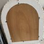 vintage white painted wicker mirror Image 8