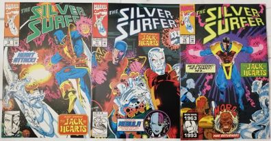 Silver Surfer #'s 76, 77 & 78 Jack Of Hearts Guest Starring - Parts 1 to 3 (1992-1993)