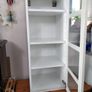 Kitchen Wall Cabinet white with 4 shelves and 1 glass door Image 5