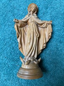 Vintage wooden statue of Mary