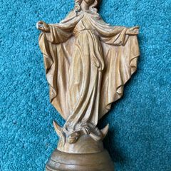 Vintage wooden statue of Mary