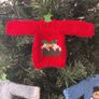 Handknit mini jumpers Xmas tree decorations Image 2