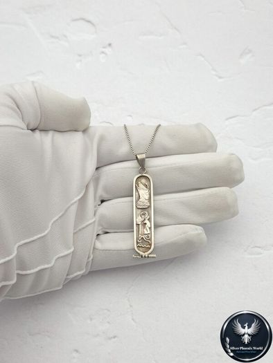 Vintage 925 Sterling Silver Egyptian Pharaoh Necklace
