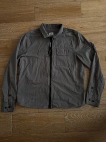 Grey C.P, Company Zipped Long Sleeve Shirt