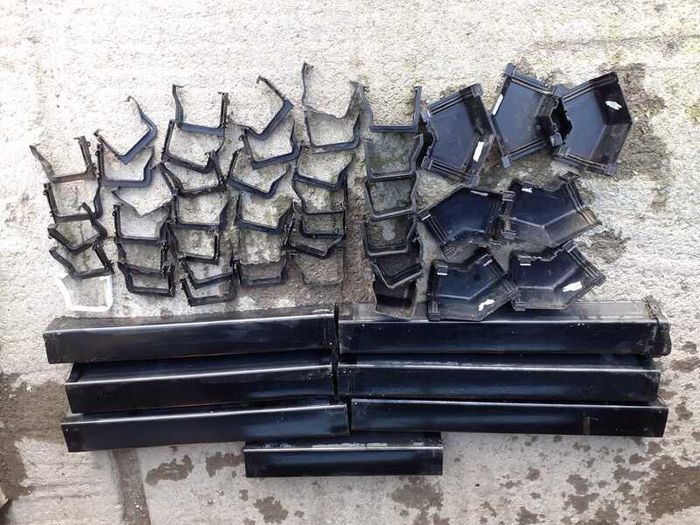 Plastic gutters black