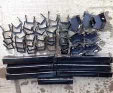 Plastic gutters black