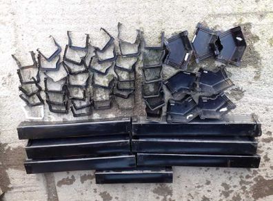 Plastic gutters black