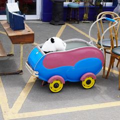 Irish Vintage Childrens Push Cart / Display Wagon