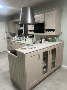 Kitchen units, worktop and pantry