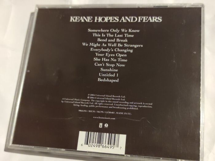 Keane - Hopes And Fears Cd