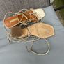 Ladies gold sandals size 4 Image 2