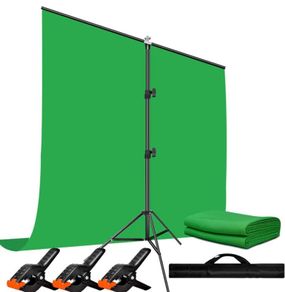 Green Screen Background with Stand 2x2M/6.5x6.5Ft,1.5 x2M GreenScreen Photography Backdrop Kit for Gaming,Photo Studio,Stream,Chroma Key (FREE POSTAGE)