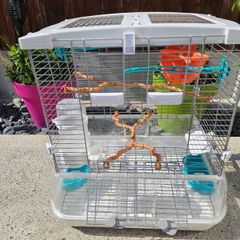 Vision bird cage with extras