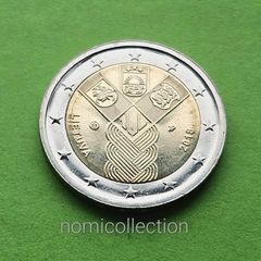 Lithuania 2018 year Uncirculated 2 Euro coin.