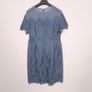 Reiss Slate Blue Textured Scalloped Bodycon Pencil Dress 14UK/42EU Image 9