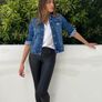 Lipsy women denim jacket size XS Image 7