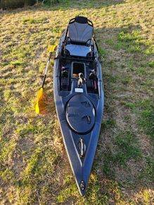 Fishing Kayak with seat and paddle - excellent condition