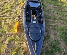 Fishing Kayak with seat and paddle - excellent condition