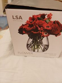 Boxed New LSA Heavy  Flower Vase