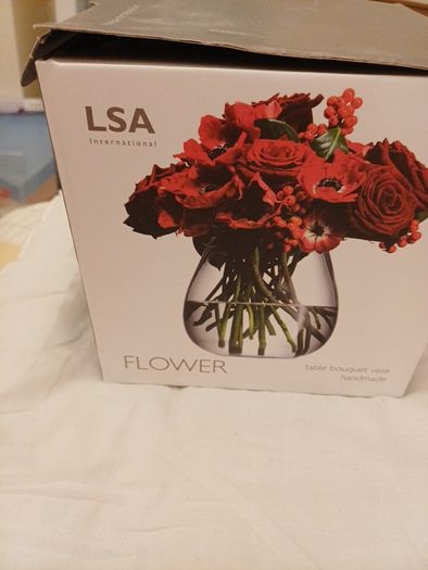 Boxed New LSA Heavy  Flower Vase