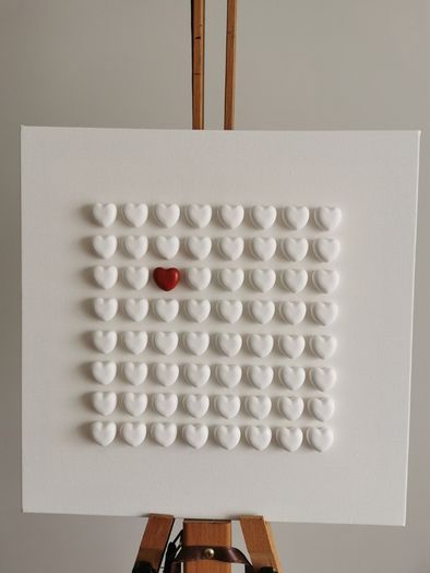 Handmade Heart Canvases - The Chosen Heart