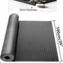 Rubber Garage Floor Mats 1M x 5M / 3.3Ft x 16.4Ft Anti-Slip Diamond Plate Mat 3mm Thick Heavy Duty Commercial Flooring Mat Roll for Under Car, Gym, Garage, Warehouse, Black Image 2