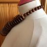 Vintage statement chunky  wooden disc Graduated necklace Image 2