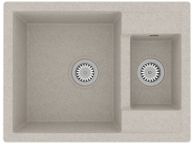main image for ad Kitchen Sink with Overflow Hole Double Basins Beige Granite