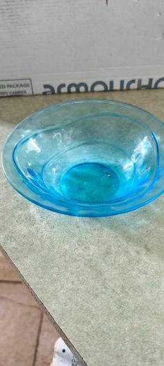 Hazel  Blue Small Glass Bowl as trinklet dish.