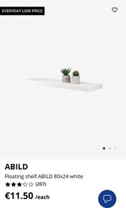 X2  JYSK white Abild Floating Shelves